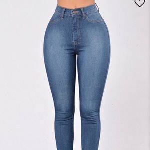Medium Blue fashion nova jeans